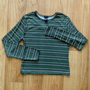 Rue21 Striped Ribbed Long Sleeve Shirt • XL